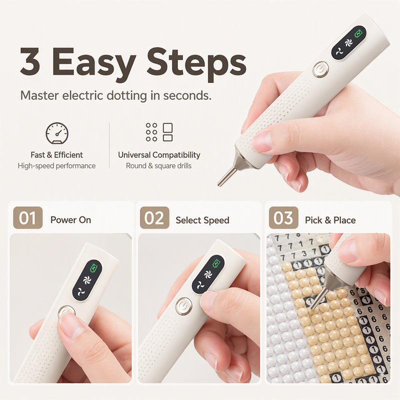💎 TIJDELIJKE AANBIEDING: 50% KORTING! ✨ Oplaadbare elektrische diamantpen – Nauwkeurig, comfortabel, tijdbesparend